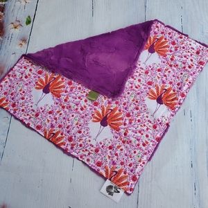 NEW Handmade Purple Peacock Luxe Minky Lovey